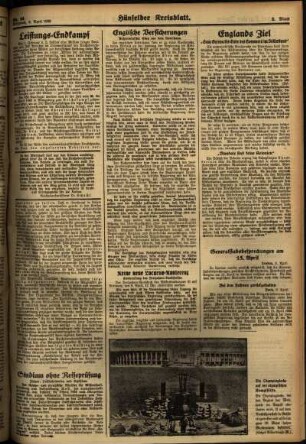 Zweite Ausgabe vom Mittwoch, den 08. April 1936.