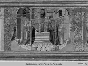 Maria mit Kind und Heiligen, Szenen der Christusvita und des Marienlebens