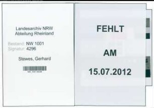 Entnazifizierung Gerhard Stewes, geb. 15.07.1901 (Kaufmann)