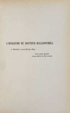 L'héroisme du docteur Hallidonhill