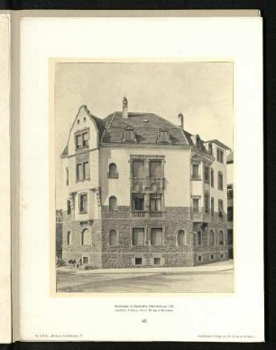 Wohnhaus in Karlsruhe, Hirschstraße 130. Außenansicht.