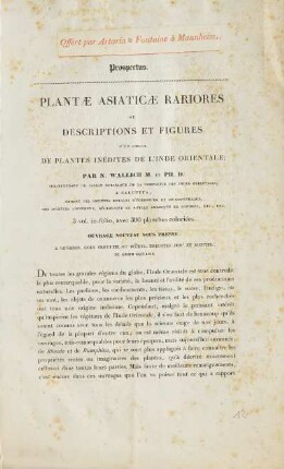 Plantæ Asiaticæ Rariores