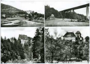 Nossen. Schloss Reinsberg, Schoss Bieberstein, Autobahnbrücke