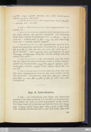 Kap. II. Subordination.