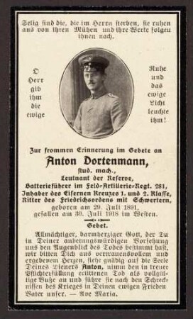 Dortenmann, Anton