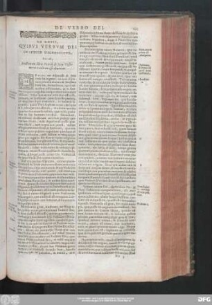 De Notis, Quibus Verbum Dei In Specie Dignoscitur, hoc est, Doctrinam libris Veteris & Novi Testamenti traditam esse divinam.