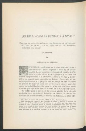 IV - Análisis de la plegaria