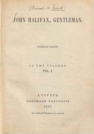 John Halifax, gentleman, 1