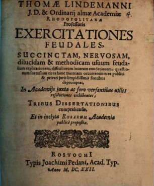 Exercitationes feudales