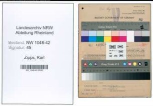 Entnazifizierung Karl Zipps , geb. 15.04.1898 (Arbeiter)