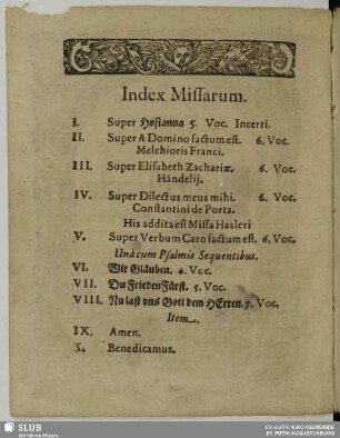 Index missarum.