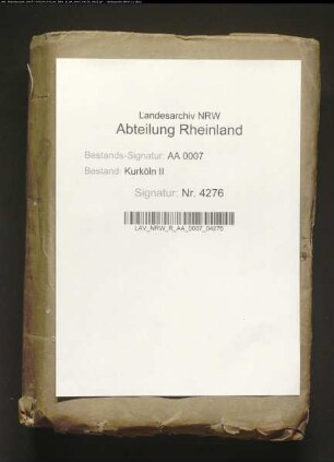 Berichte über die Verhandlungen Kurkölns mit Jülich-Berg-Kleve wegen Kaltenborn, Satzvey, Glehn, Linz, Sinzig, Remagen, Königsfeld, Deutz, Oeckoven, Grevenbroich, Meckenheim, Kaiserswerth, Ahrweiler, Wichterich, Bolheim, Mülheim