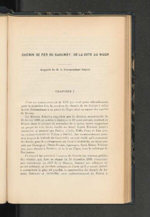 Chemin de fer du Dahomey : de la Côte au Niger. (Comandant Guyon)