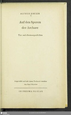 Auf den Spuren der Archare : Tier- und Abenteuergeschichten