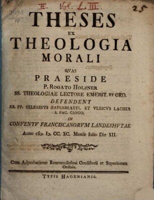 Theses ex theologia morali