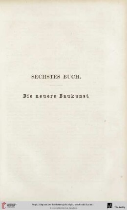 Sechstes Buch: Die neuere Baukunst