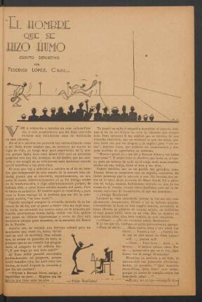El hombre que se hizo humo : Cuento deportivo