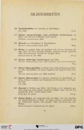 Silberarbeiten (Nr. 256-282)