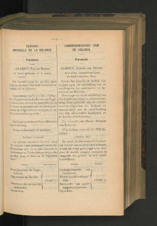 Service Agricole De La Colonie.