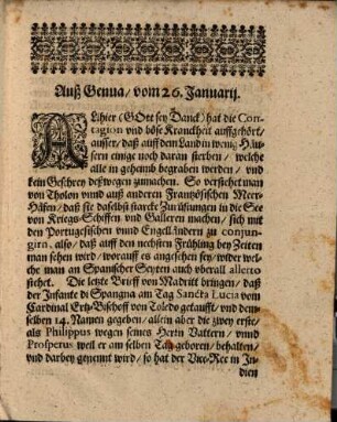 Extract-Schreiben auß Genua, Venedig und Reims
