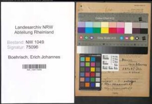 Entnazifizierung Erich Johannes Boehrisch , geb. 08.04.1905 (Dolmetscher)