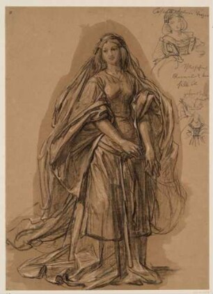 Stehende Dame in italienischem Kostüm des 16. Jahrhunderts