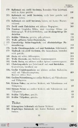 Tücher (Nr. 587-603)