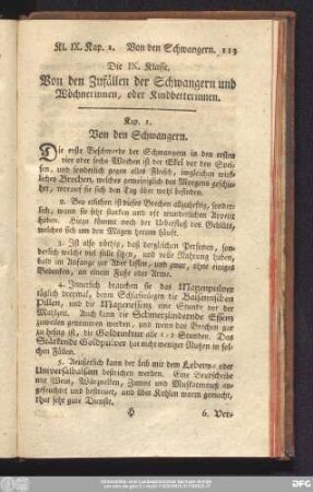 Kap. 1. Von den Schwangern.