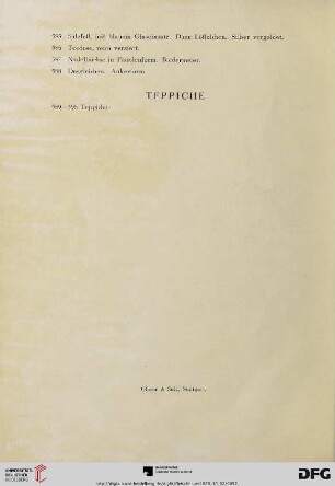 Teppiche (Nr. 589-596)