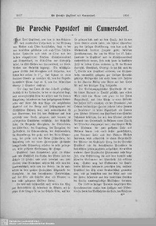 Die Parochie Papstdorf mit Cunnersdorf