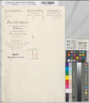 Böckum (Erwitte), Zusammenlegung Böckum, Bl.6 Brouillonkarte 2 Horn Flur 1