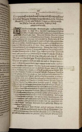Kk. Hertzogen Erichen des Eltern und Hertzog Heinrichen des Jüngern Beschwerungsschreiben an die Käyserl. Mayest. [...]