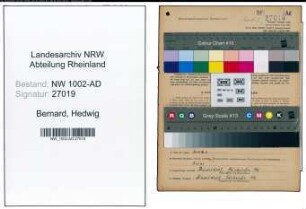 Entnazifizierung Hedwig Bernard, geb. 10.03.1907 (Angest.)