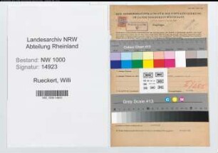 Entnazifizierung Willi Rueckert, geb. 11.02.1910 (Angest.)