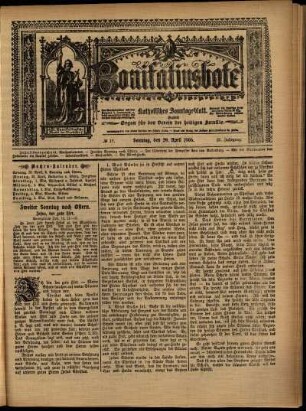 Erste Ausgabe vom Sonntag, den 29. April 1906.