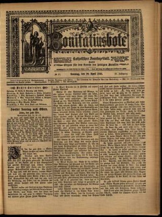 Erste Ausgabe vom Sonntag, den 29. April 1906.
