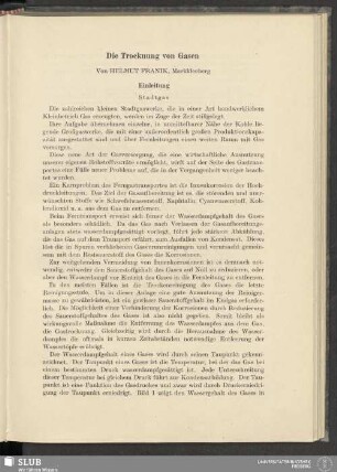 Die Trocknung von Gasen