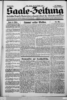 Saale-Zeitung : allgemeine Zeitung für Mitteldeutschland ; Hallesche neueste Nachrichten