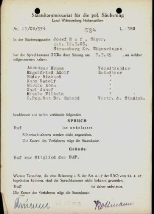 Ruf, Josef