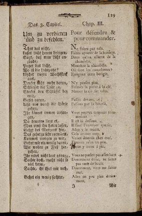 Das 3. Capitel. Um zu verbieten und zu befehlen