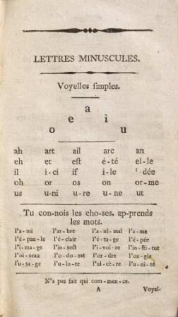 Livre Elementaire Pour Apprendre Aux Enfans Les Elemens De La Langue Françoise