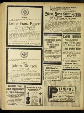 Nachruf : [Lehrer Franz Eggert]