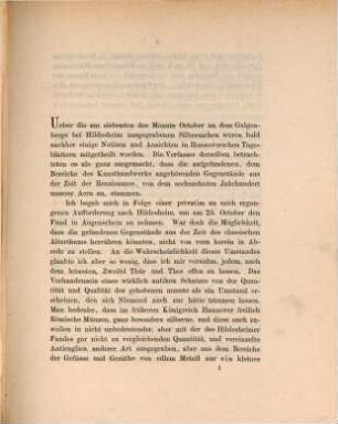 Der Hildesheimer Silberfund : I. Abtheilung. Mit 3 lithographischen Tafeln. Fest-Programm zu Winckelmann's Geburtstage am 9. December 1868. Hrsg. vom Vorstande des Vereins von Alterthums-Freunden im Rheinlande