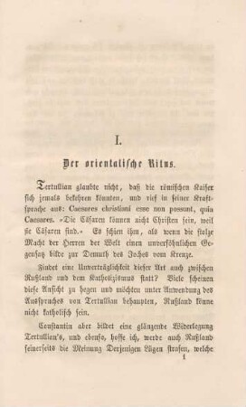 I. Der orientalische Ritus