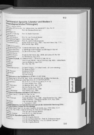 Fachbereich Sprache, Literatur und Medien II (Fremdsprachliche Philologien)