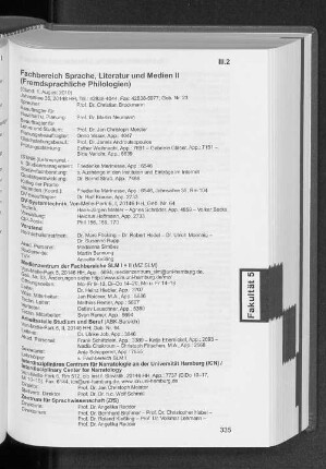 Fachbereich Sprache, Literatur und Medien II (Fremdsprachliche Philologien)
