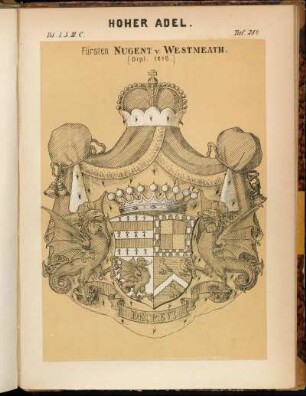 Taf. 284. Fürsten Nugent v. Westmeath. (Dipl. 1816.)