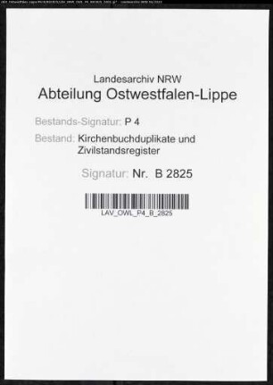 Heiratsbelege zum Zivilstandsregister von Hohenlimburg (H 1812)