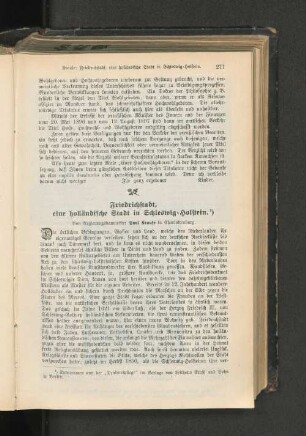 Friedrichstadt, eine holländische Stadt in Schleswig=Holstein.