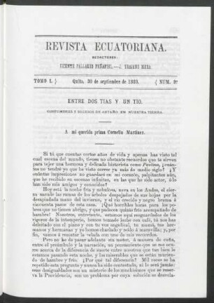 Número 9.°, Quito, 30 de septiembre de 1889.